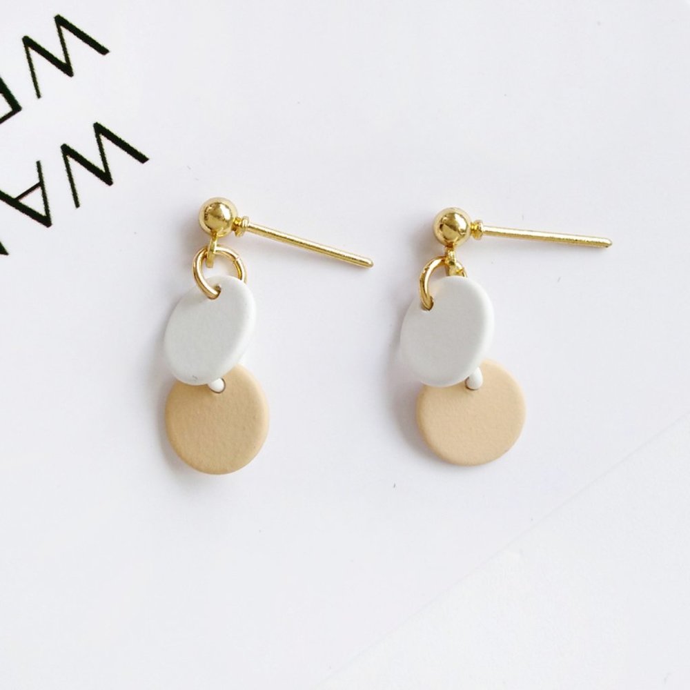 Duo Circles Drop Earrings - Picture 5 of 11